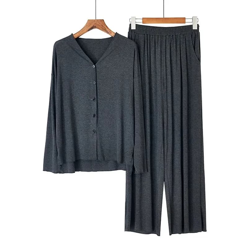 Winter Women 2 Pieces Home Suit 2026 New Spring Autumn Long Sleeve Pajama Sets Loose Soft Cardigan Sleepwear Loungewear Clothes
