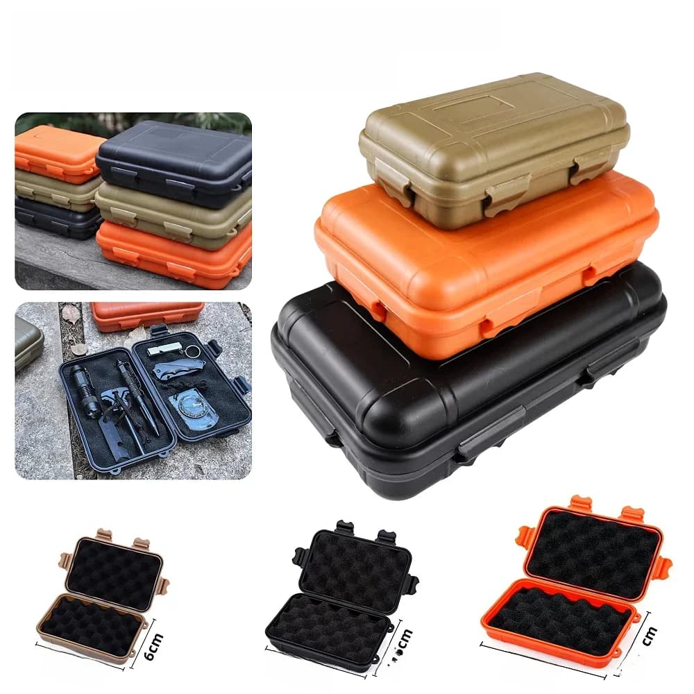 S/L/XXL Size Outdoor Plastic Waterproof Sealed Survival Box Container Camping Outdoor Travel Storage Box