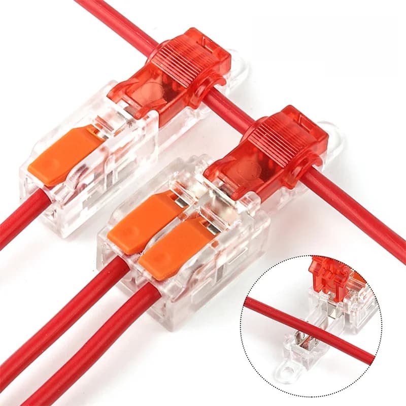 T-Type Stripping Free Wiring Connector With Fixing Hole Quick Branch  Splice Junction box lever Wire connector 32A