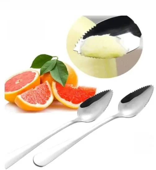 Stainless Steel Tea Spoon Home Grapefruit Ice Cream Dessert Spoon Serrated Edge Fruit Coffee Stirring Spoons