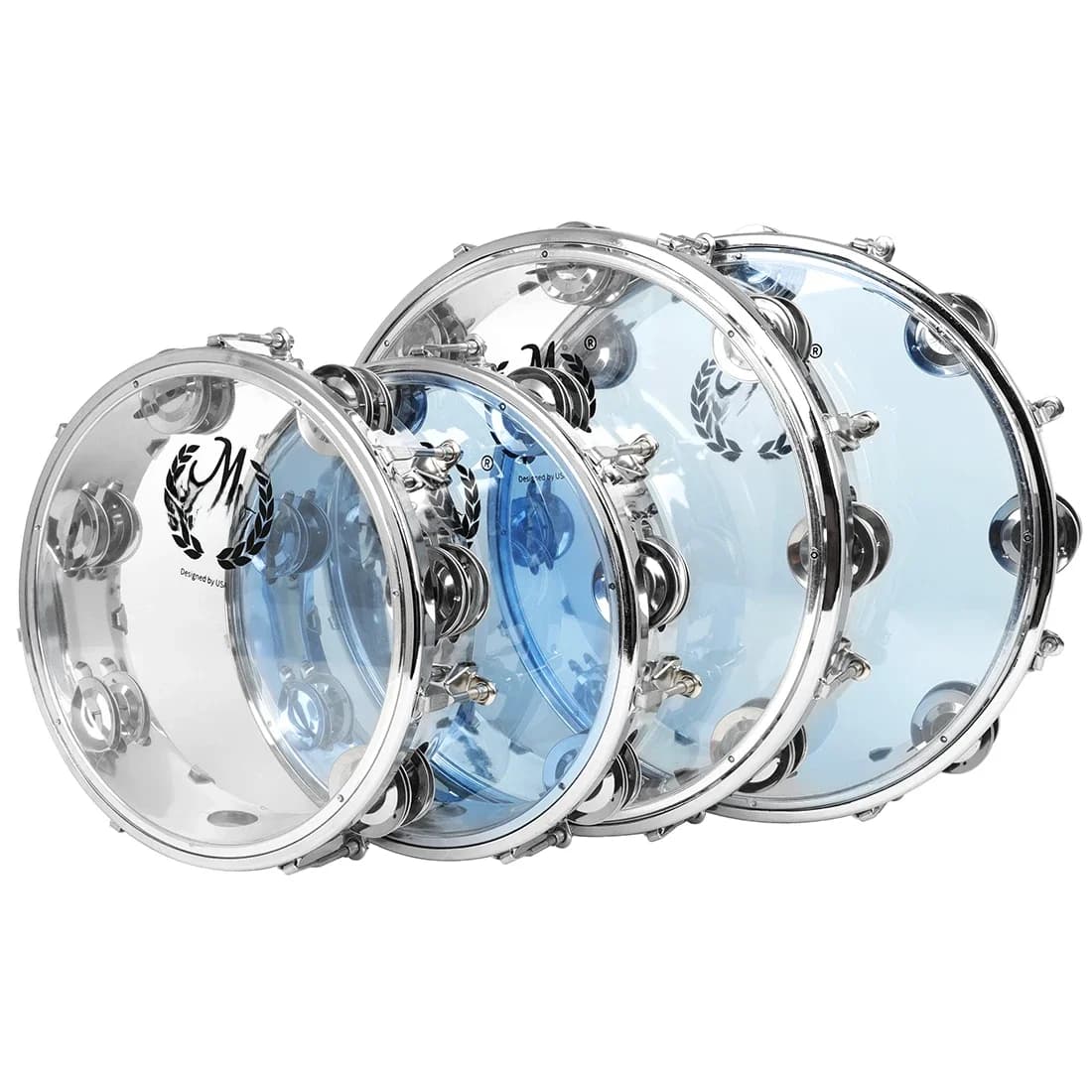 M MBAT 8/10inch Tambourine Self-Tuning Double Row Tambourine Stainless Steel Rings Hand Drums High Quality Percussion Instrument