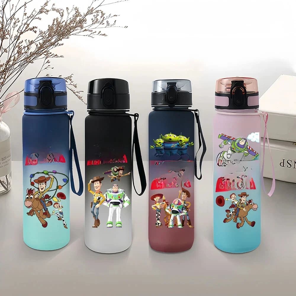 Toy Story Cartoon Drinking Glasses Woody Portable Cup Outdoor Sports Water Bottle Drinking Cup Cartoon Plastic Frosted Kettle