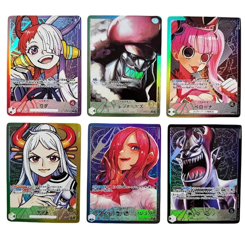 One Piece Anime Card Japanese Version Leader OPCG Replica Boa Hancock Luffy Law Zoro Moria Katakuri Game Anime Collection Cards