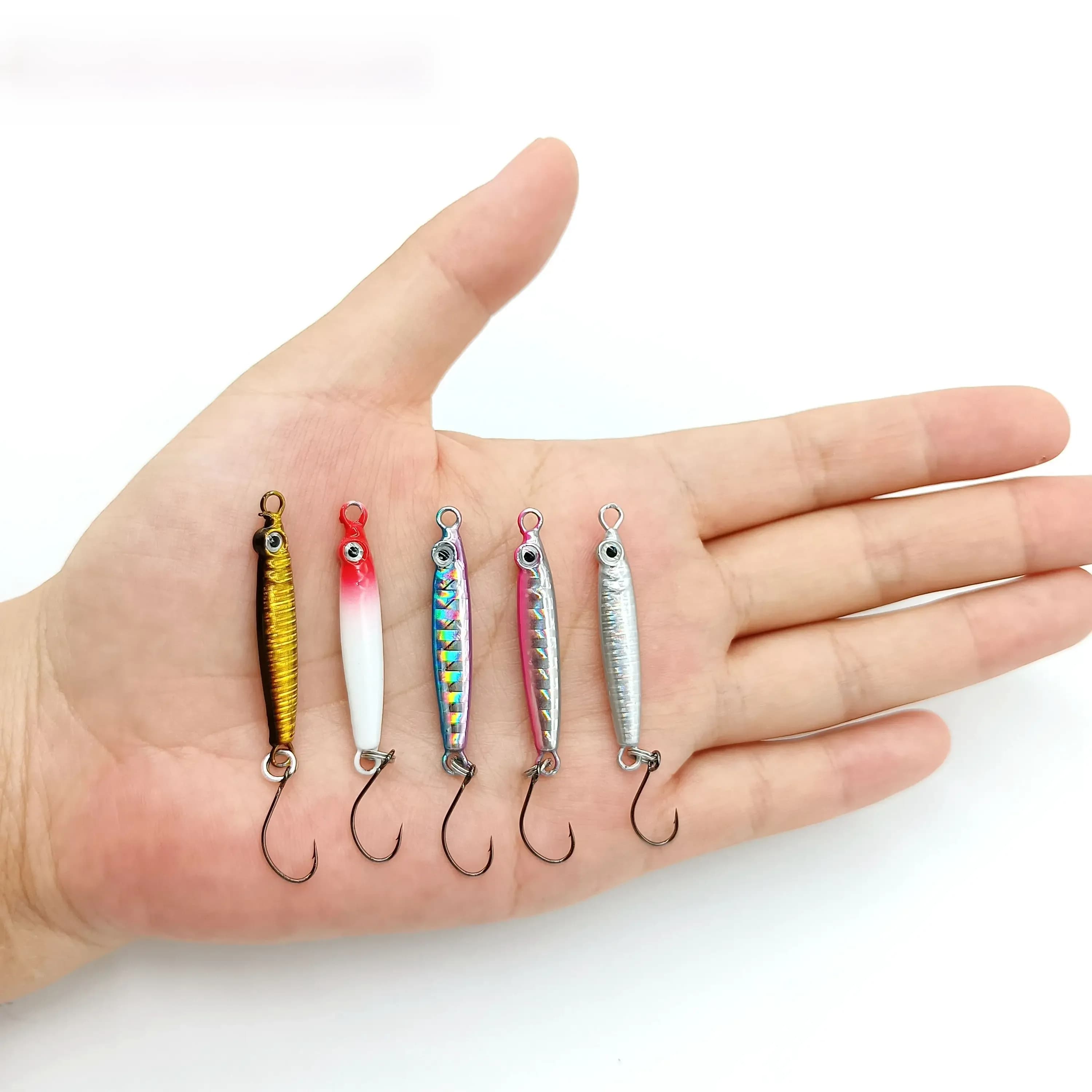 DUODUOYU 5PCS Mini  Metal Jig Fishing Lure 3g/5g  Isca Artificial Bait With Single Hook Small Fish Fishing Accessories