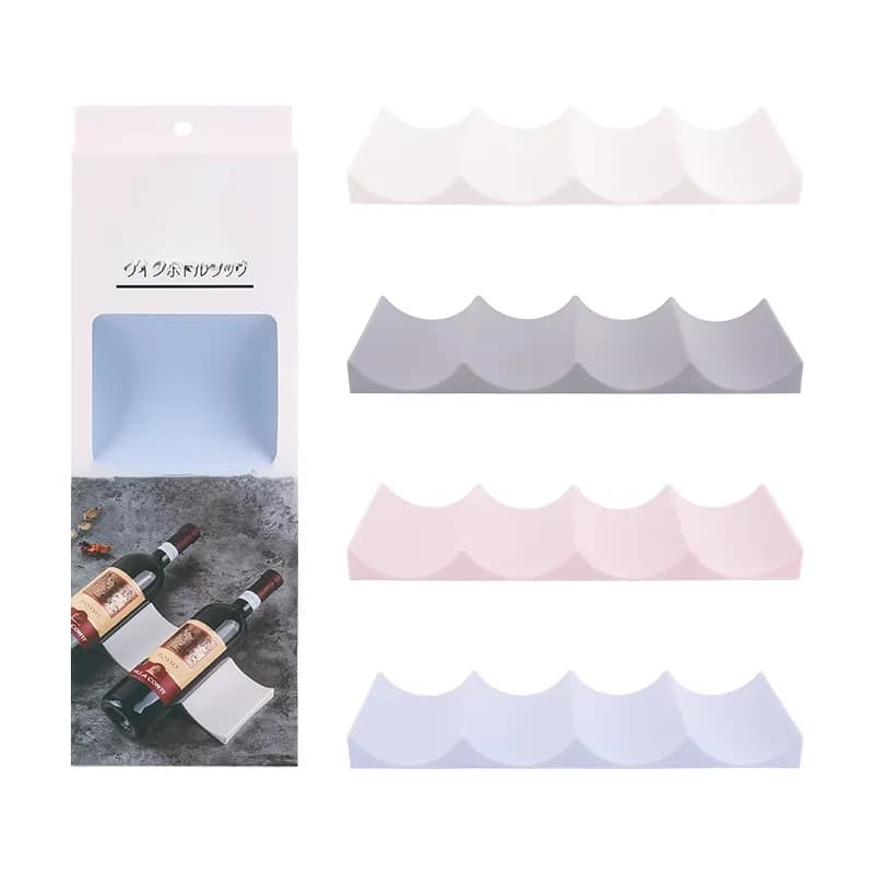 1PCWine Rack Stackable Bottle Holder Countertop Wine Bottle Rack Wine Bottle Can Organizer For Pantry Cabinet Refrigerator Home