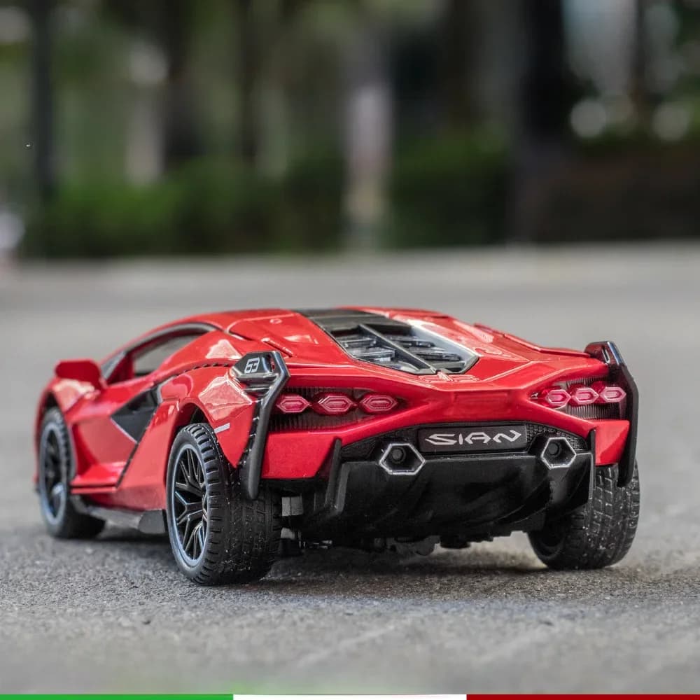 1:32 Lamborghinis Sian FKP37 Car Alloy Sports Car Model Diecast Sound Super Racing Lifting Tail Hot Car Wheel For Children Gifts