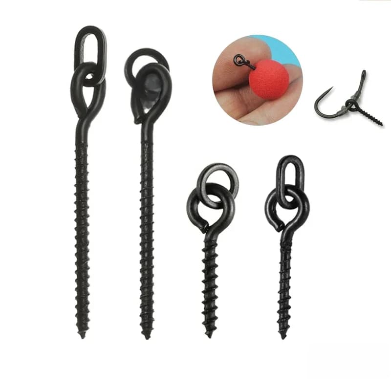 20pcs Carp Fishing Bait Connector With Annular Rotating Screw D-Rig Chod Rig European Fishing Set Accessories