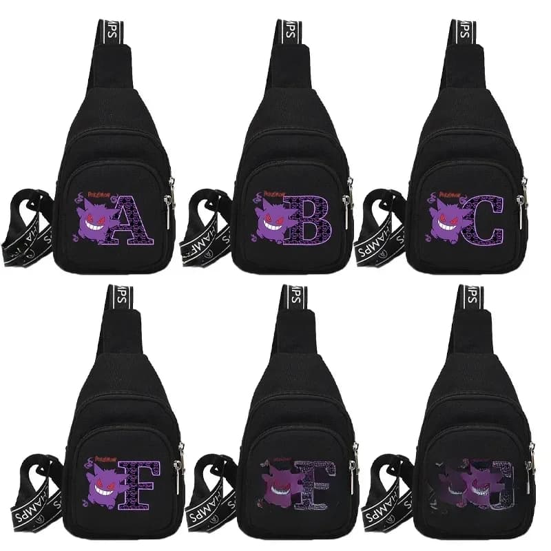 Pokemon Pikachu Waist Bags Large Capacity Chest Bag Printed Cartoons Pack One Shoulder Crossbody Fanny Pack Zipper Satchel Gifts