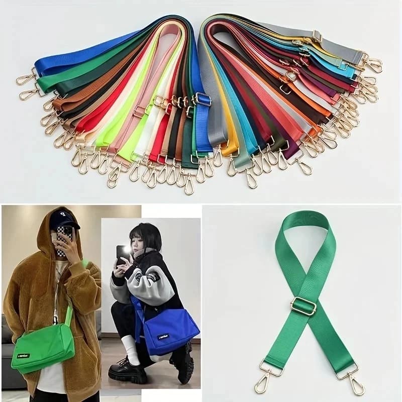 Women's Bag Shoulder Bag with Lengthened Strap Shoulder Strap Messenger Bag Shoulder Strap Wide Bag with Accessories Color