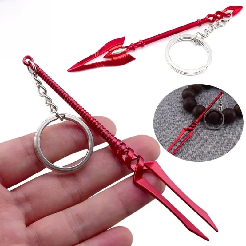 Evangelion Spear of Longinus Keychain Action Figure 12cm Backpack Pendant Creativity Motorcycle Car Key Ring Accessories Gift