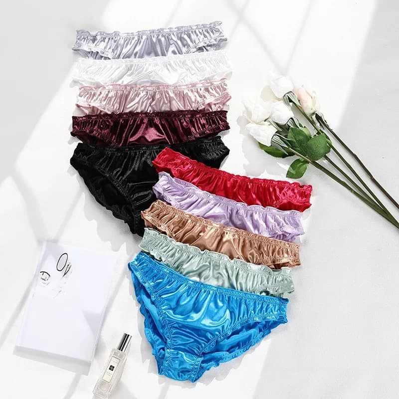 Women's panties Sexy Super Stretch Underpants Female Lingerie Low-Waist Satin Briefs Breathable And Comfortable Underwear