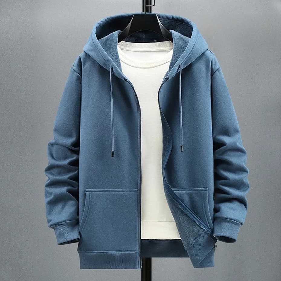 Plus Size 10XL 12XL Hoodie Men Autumn Winter Fleece Hoodies Solid Color Jacket Hoodies Big Size 12XL Blue Black Red Grey