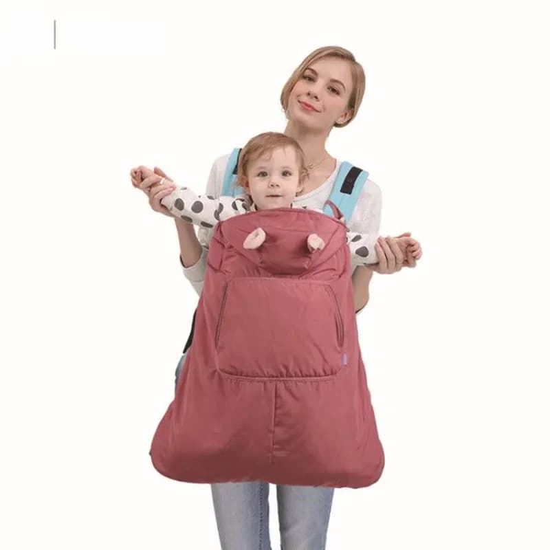 Waterproof Baby Carrier Cloak Velvet Cape Cloak Winter Warm Cover Wind Out Necessary Carrying Children Backpack Sling Cloak