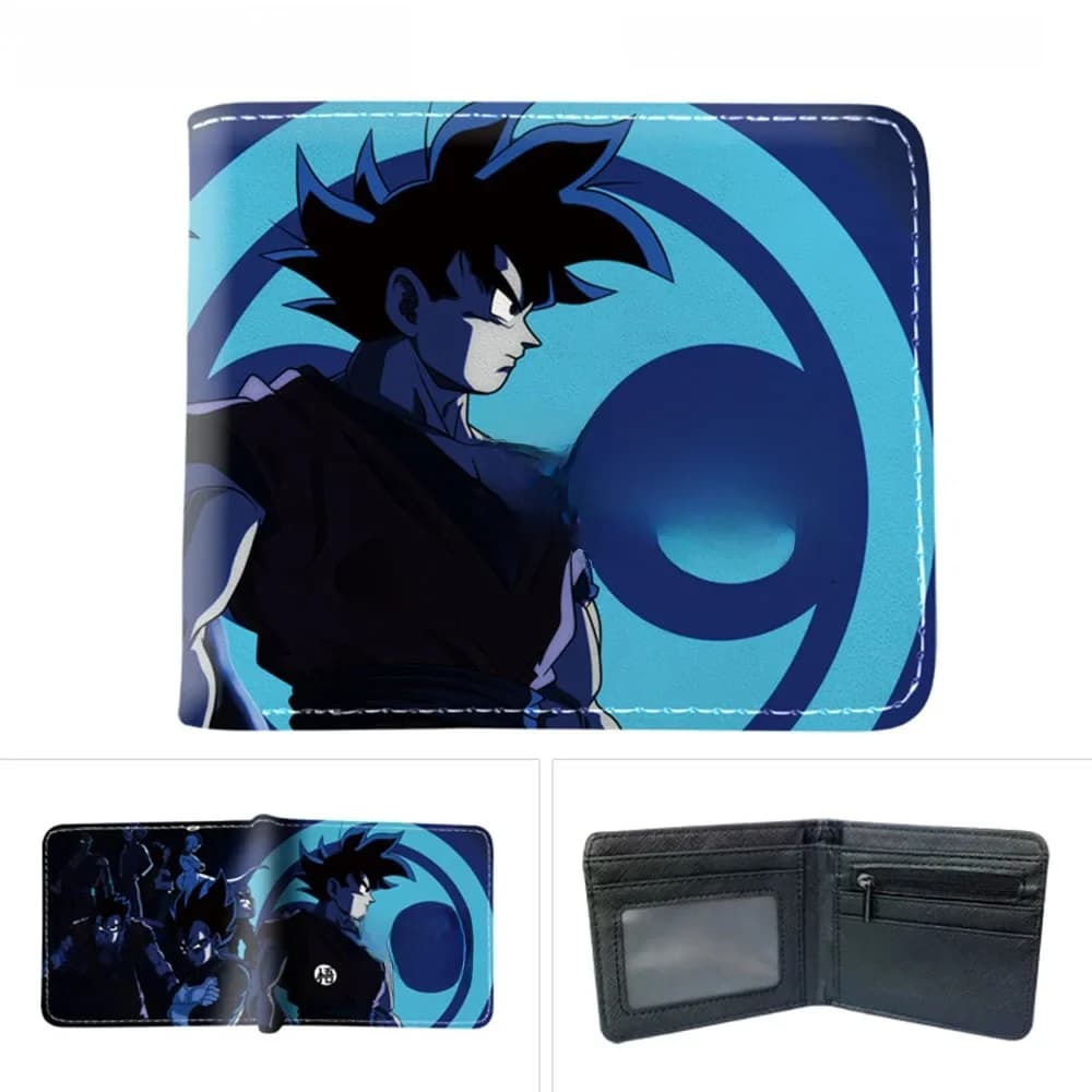 Anime Dragon Ball PU Wallet Cartoon Son Goku Vegeta Short Folding Wallet Coin Purse Toys for Children Adult Birthday Gifts