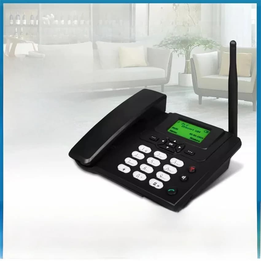 1 Set Cordless Phones With Dual GSM SIM Card SD Card Wireless Fixed Phone Desktop Telephone for Office Home