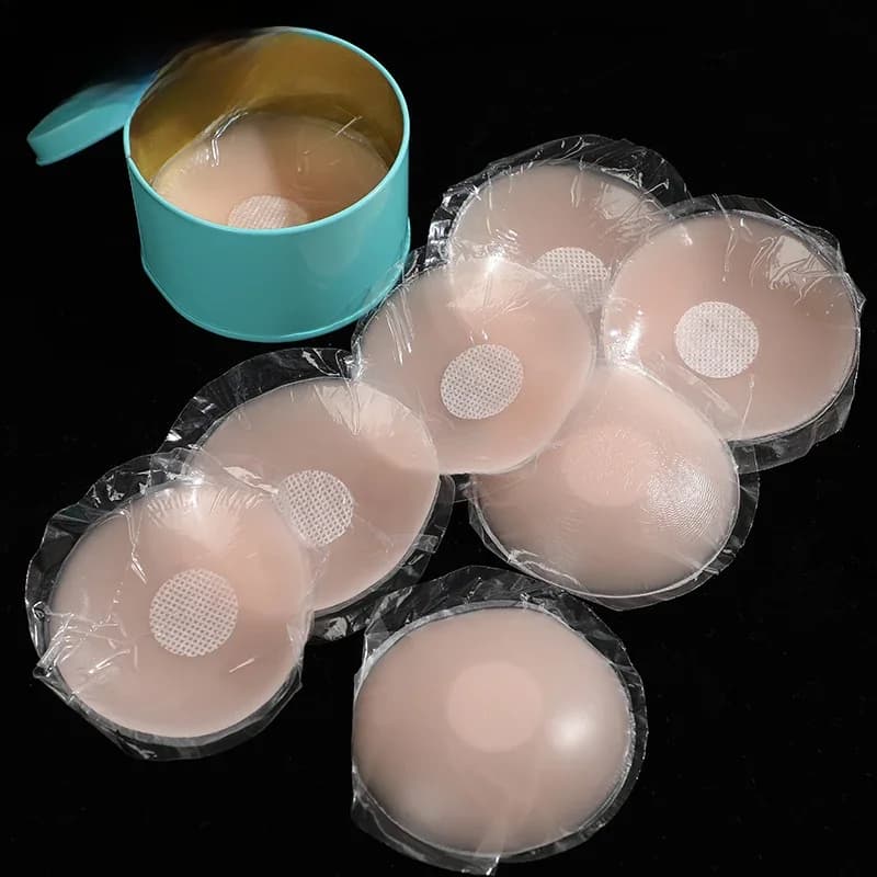Reusable Women Breast Petals Lift Nipple Cover Invisible Petal Adhesive Strapless Backless Stick on Bra Silicone Breast Stickers