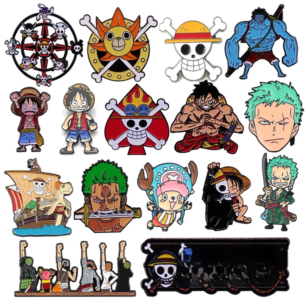 Japanese Anime One Piece Lapel Pins for Backpack Enamel Pin Men Women's Brooches Cool Briefcase Badges Jewelry Accessories