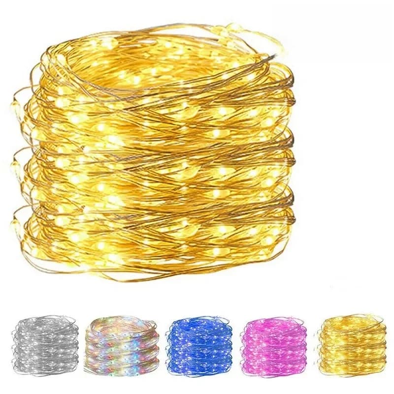 10/20/30M USB LED String Lights Copper Silver Wire Garland Light Waterproof Fairy Lights For Christmas Wedding Party Decoration