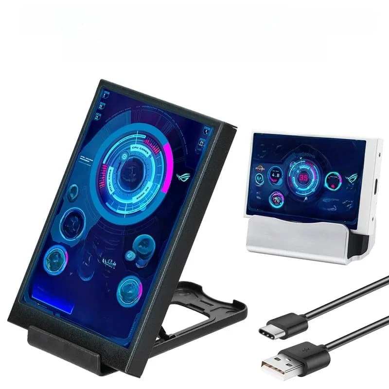 3.5 Inch Type-C Secondary Screen for Computer CPU RAM GPU HDD Monitor 320*480 IPS LCD ISB Display TURZX Software NO AIDA64