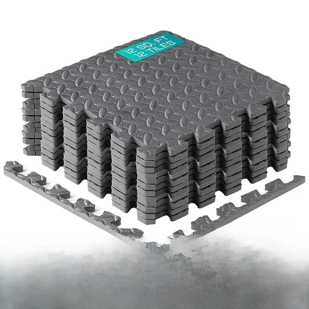 4~20Pcs Puzzle Fitness Mat, Eva Interlocking Foam Floor Tiles for Home Gym, Home Gym Equipment Mat, Non-Slip Floor Mat for Kids