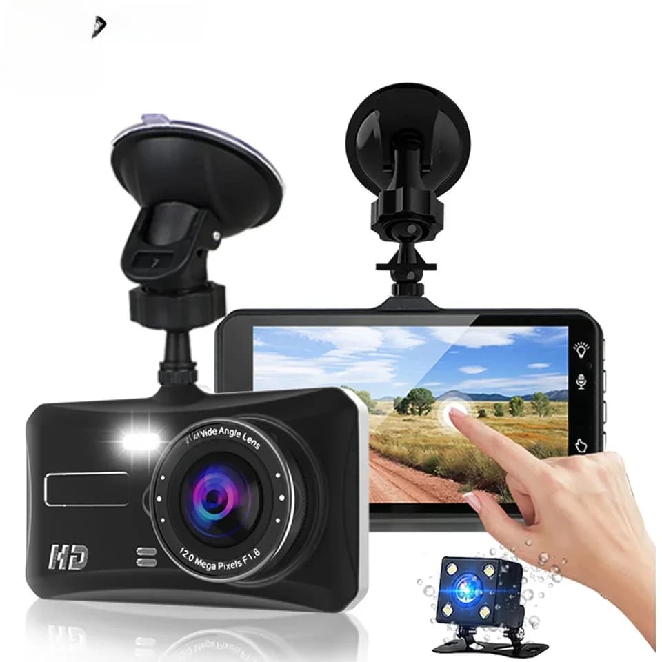 Dash Cam Camera Car HD 1080P Touch Night Vision Video Recorder Vehicle CAR DVR Black Box Driver Recorder Front and Rear Dashcam
