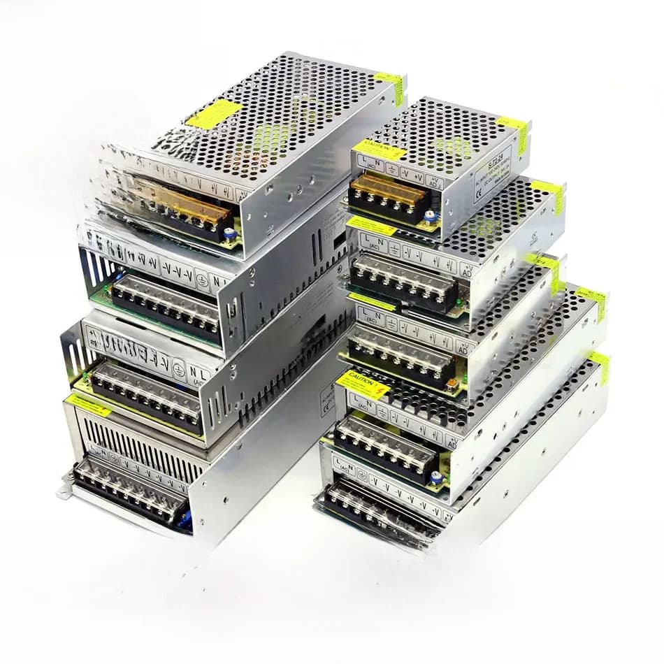 5V 12V 24V 36V 48V Power Supply High Voltage AC to DC Low Voltage Converters Enclosed Aluminum Housing Switching Power Supplies