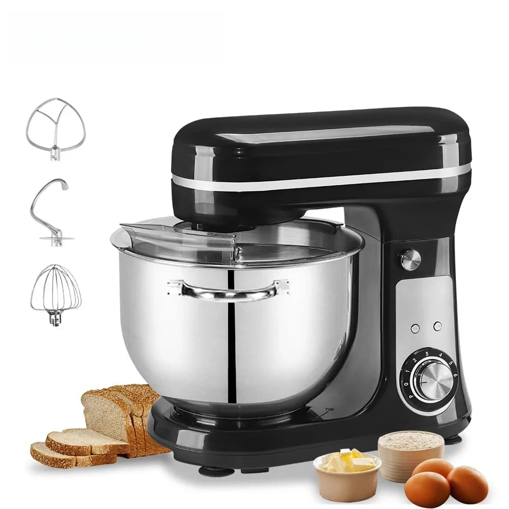 BioloMix Kitchen Food Stand Mixer, Blender, Quiet Motor, Cream Egg Whisk, Whip Dough Kneader, 6-Speed, 1200 W, 6 L, DC