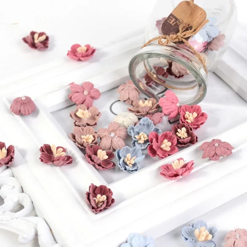 10/20Pcs Artificial Flowers Silk Rose Mini Flowers For Wedding Decorations DIY Wreath Headdress Accessories Clip Art Fake Flower