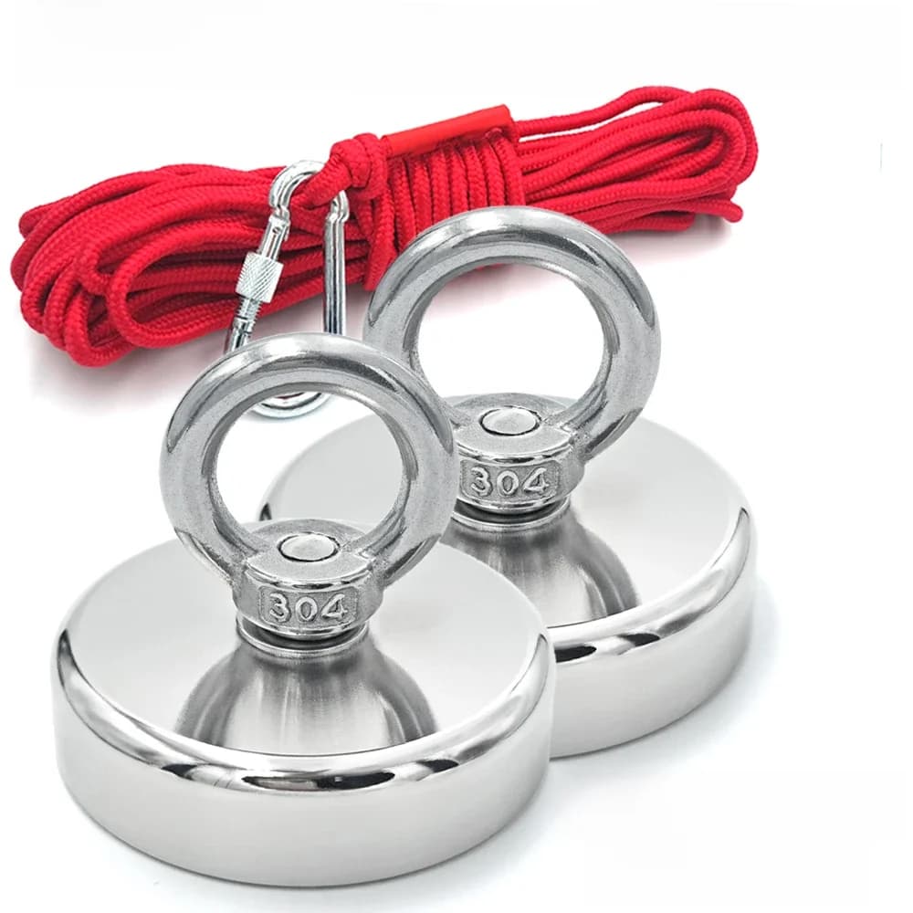 D16~D42mm Super Strong Neodymium Fishing Hook N52 Heavy Duty Rare Earth Neodymium with Countersunk Hole Eyebolt Salvage Magnetic