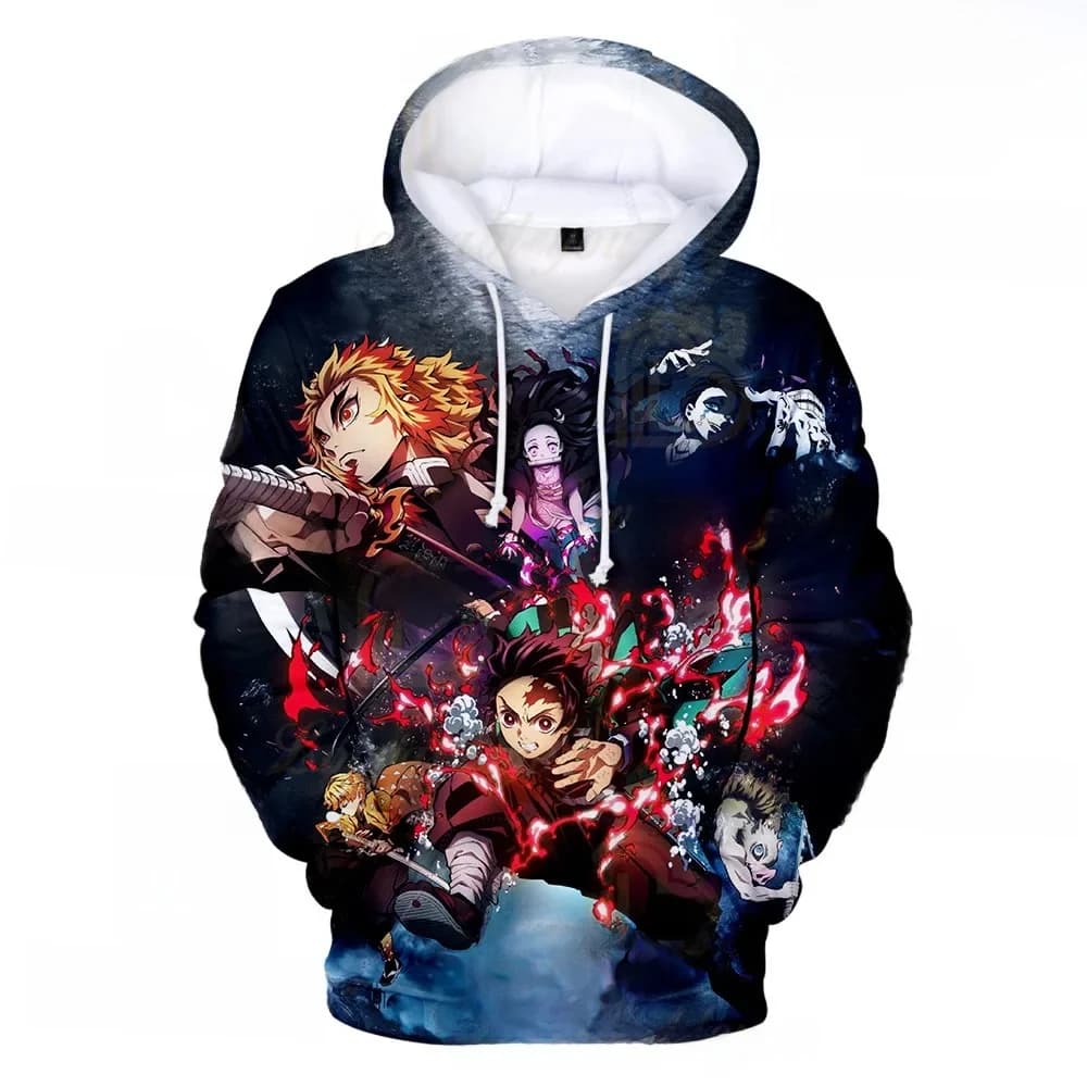 Kimetsu No Yaiba Anime 3D hoodie Kochou Shinobu Cosplay Costume Demon Slayer hoodies Men Women Rengoku Shinjurou Sweatshirts