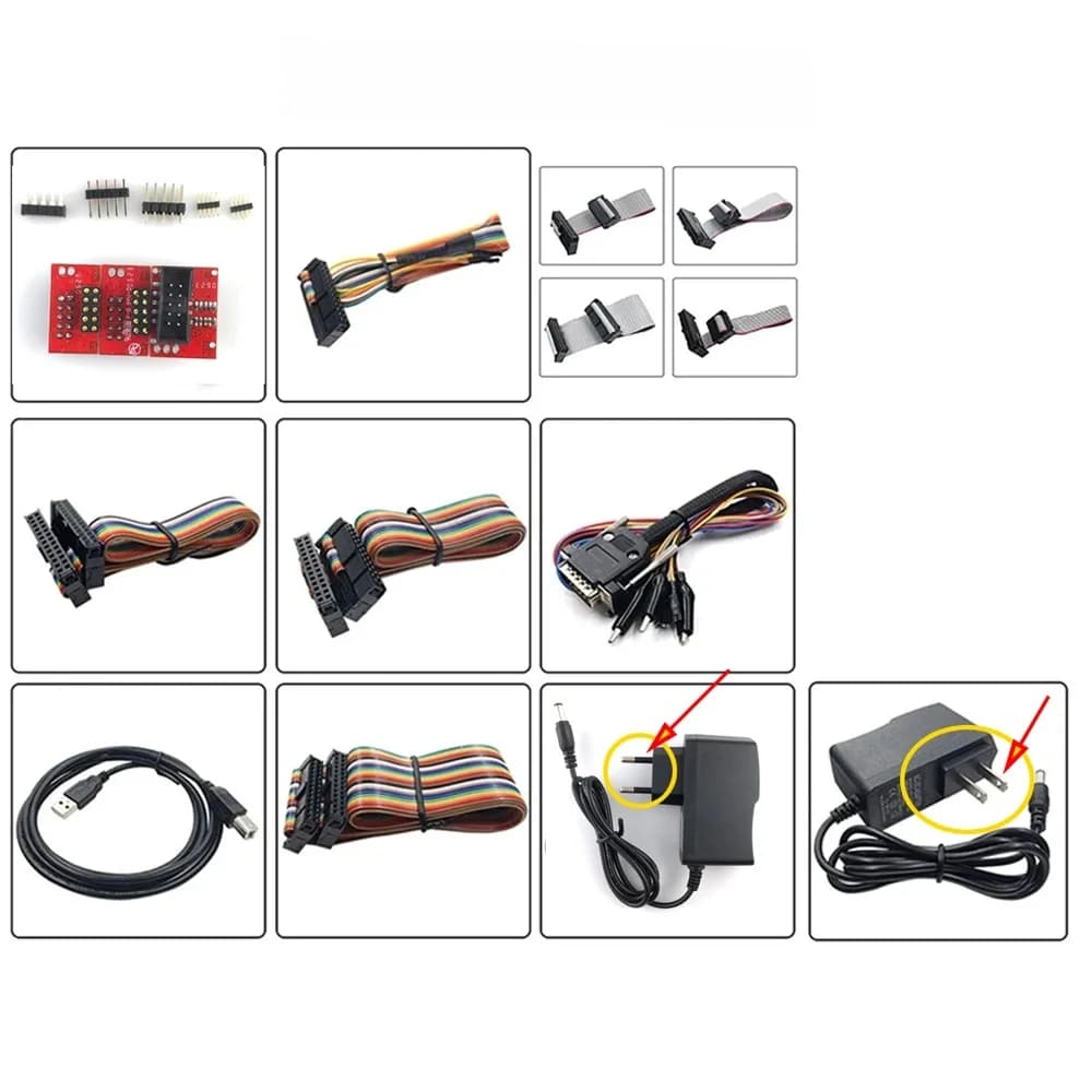 Full Set Cables For KTAG OBD2 V7.020 ECU Programmer OBD Adapters For K-tag Firmware Car ECU Chip Tunning Master Without Machine