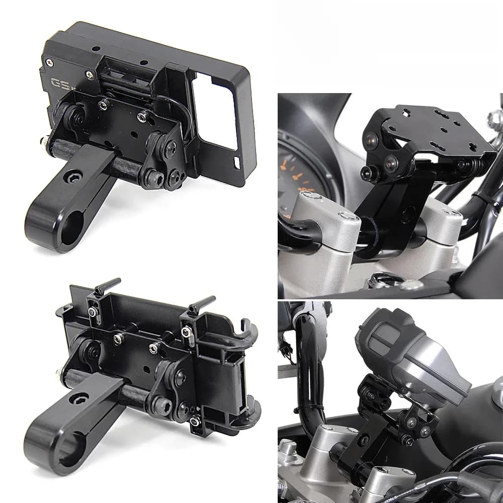 Universal New For Ø 22mm Handlebar New Black Motorcycle Phone GPS Mount With Handlebar Clamp