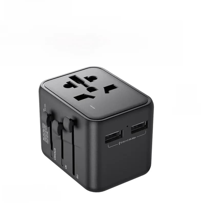 LENCENT International Travel Adapter with 2 USB Ports All-in-One Travel Charger Power Adapter EU/UK/USA/AUS Plug for Travel
