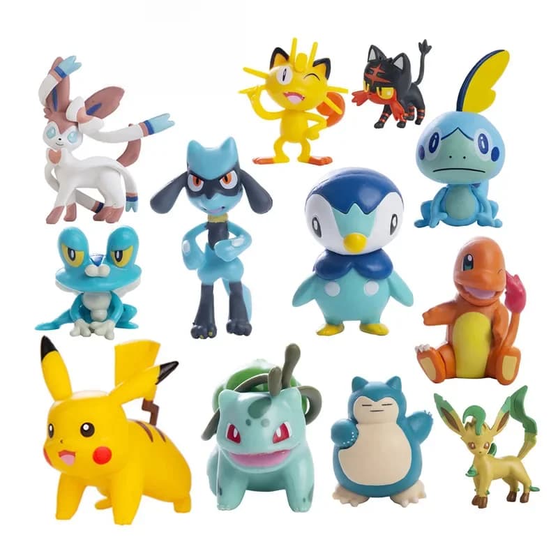3-7 Cm PokemonCartoons Anime Figure Pikachu Mew Snorlax Charmander Cosplay Collection Pet Pocket Monster Action Model Toy Gifts