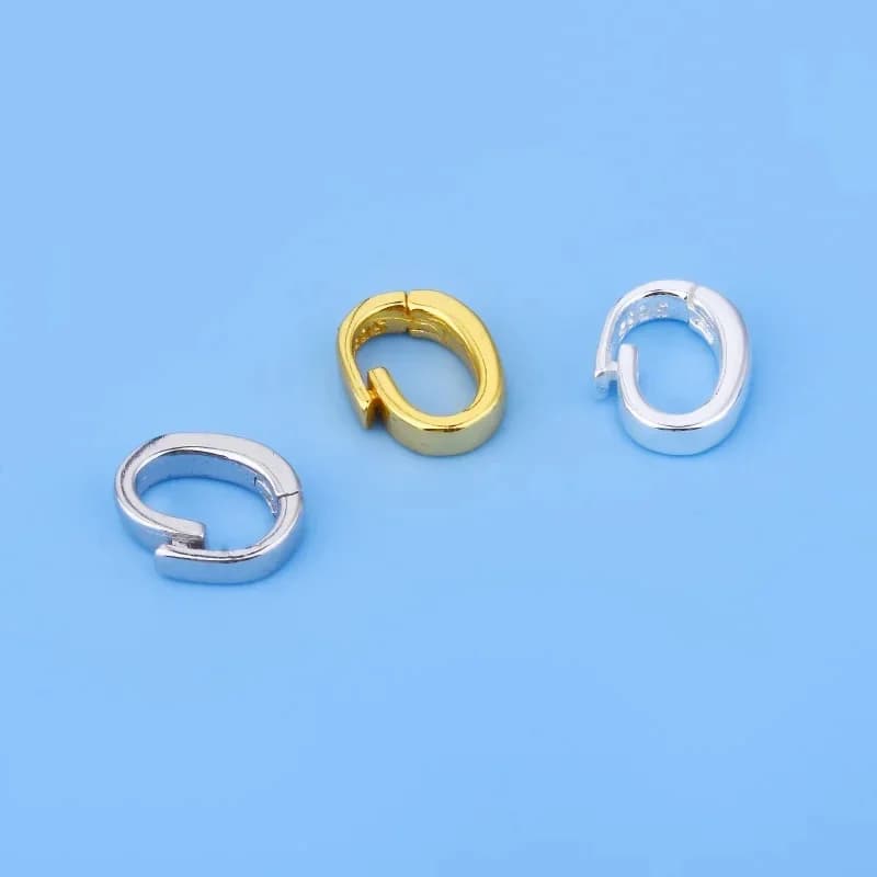 S925 Sterling silver open loop Loop DIY buckle Pearl bracelet necklace buckle Silver jewelry accessories connecting buckle