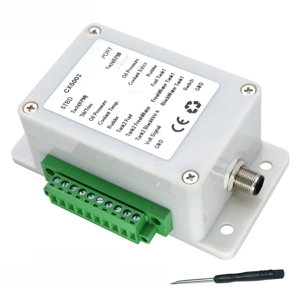 CX5003 Dual Channel NMEA2000 Converter 0-190ohm to 18 Sensors can be Collected Multifunction NMEA 2000 Converter For Marine Boat