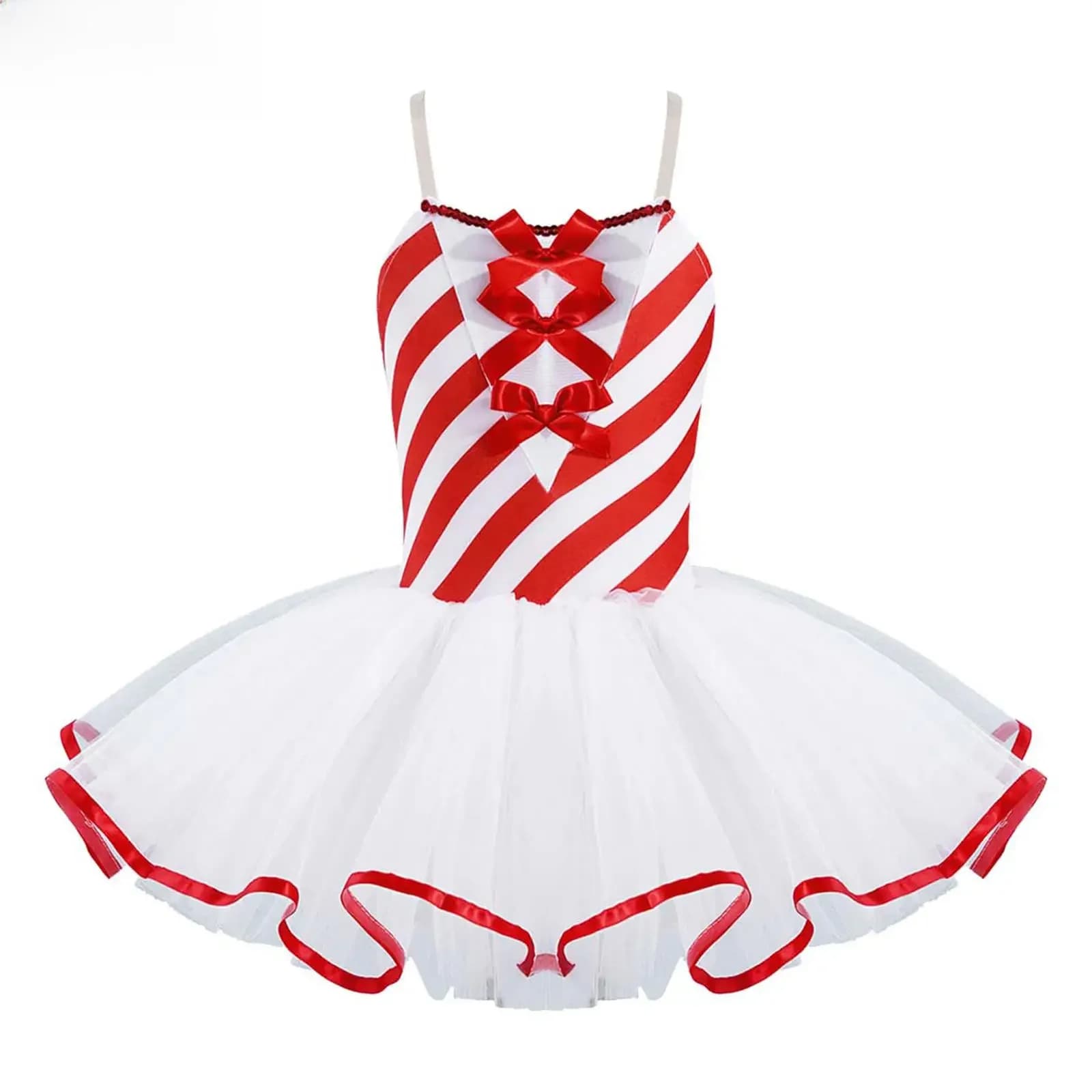 Red Kids Girls Ballerina Fairy Prom Party Costumes Flower Dress Girls Dance Wear Gymnastic Ballet Leotard Tutu Christmas Dresses