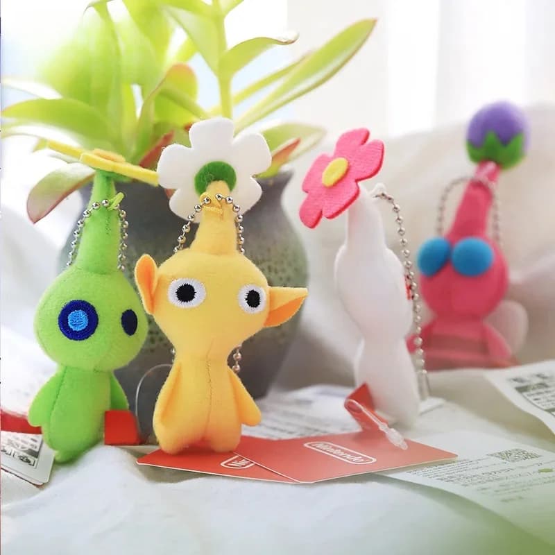 New Authentic Paradise Center Limited Edition Pikmin Peripheral Pikmin Luminous Mini Plush Pendant Keychain Boy'S Birthday Gifts