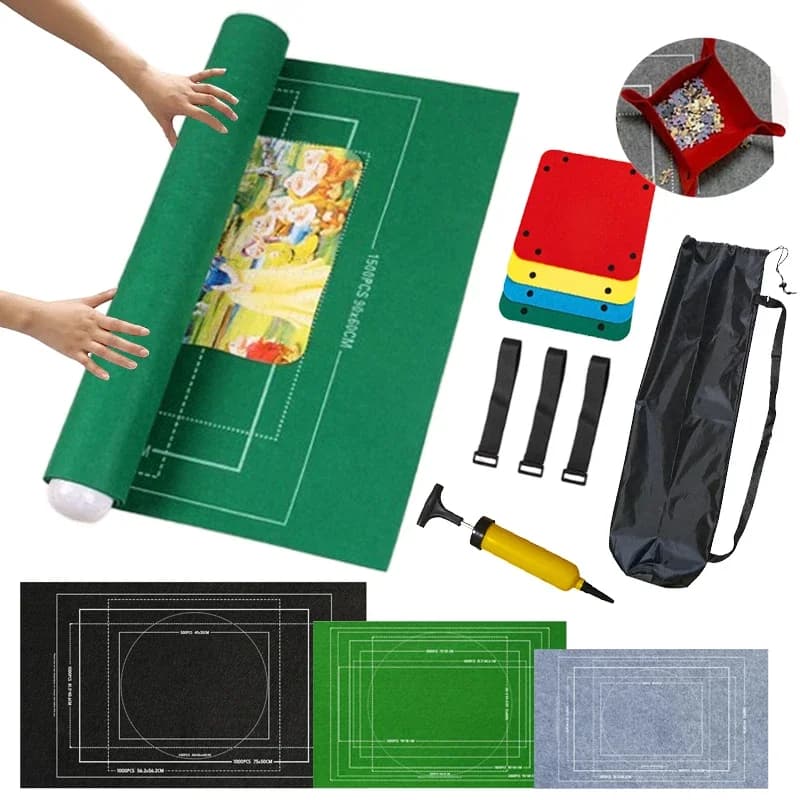 Puzzle Storage Blanket Children Puzzle Toys Multiple Specifications with Bag Portable Parent-child Early Education Gifts TMZ