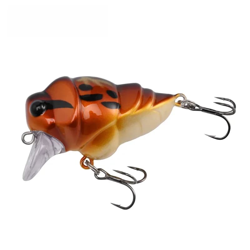 BLUX Cicada Fishing Lure 39mm 6.3g Insect Floating Crankbait BFS Shallow Rolling Crank Freshwater Bass Perch Trout Bait Tackle