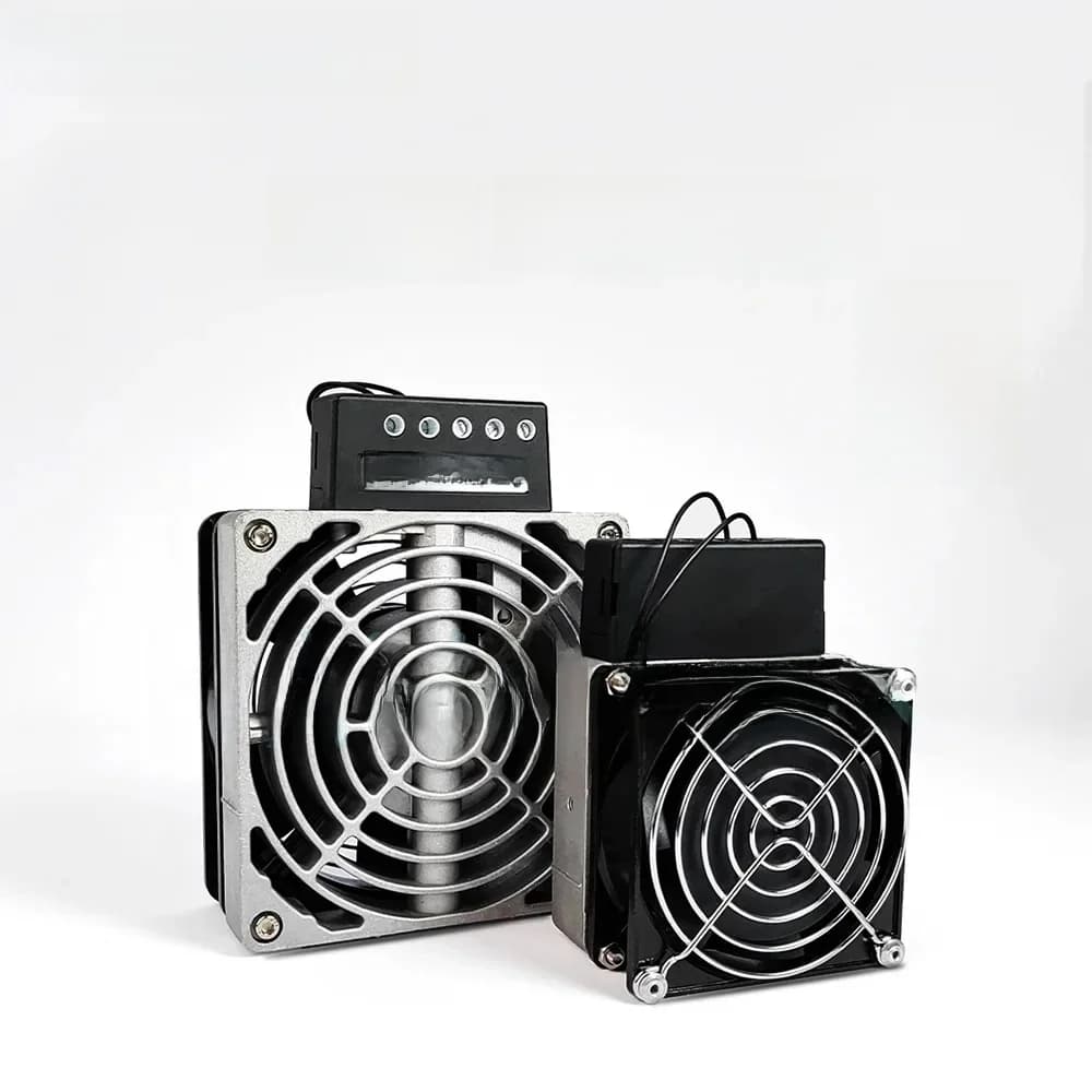 PTC Electric Fan Heater Cabinet 100W 150W 200W HVL 031 Compact Industrial Cast Aluminum Heater For Cabinet