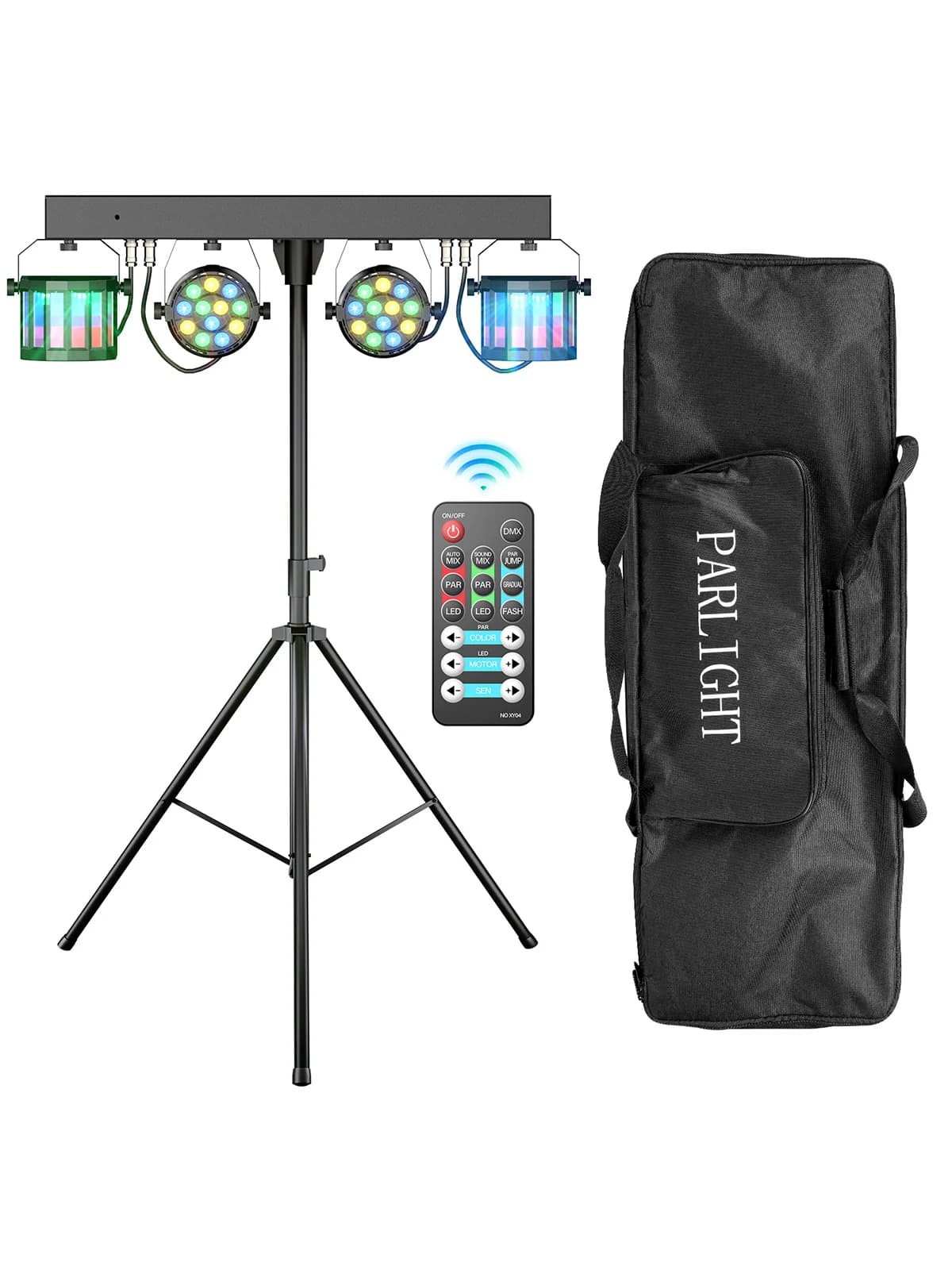 LeLeght 60W Combination Bracket Lights 3/6/15CH Suitable for Churches Concerts Weddings Birthday Parties KTV With Carry Bag