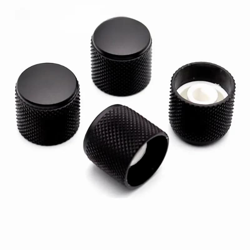 2PCS Aluminum Alloy Sandblasting Knob Cap Diameter 19mm Height 18mm Potentiometer Encoder Knob D Shaped Inner Hole 6mm