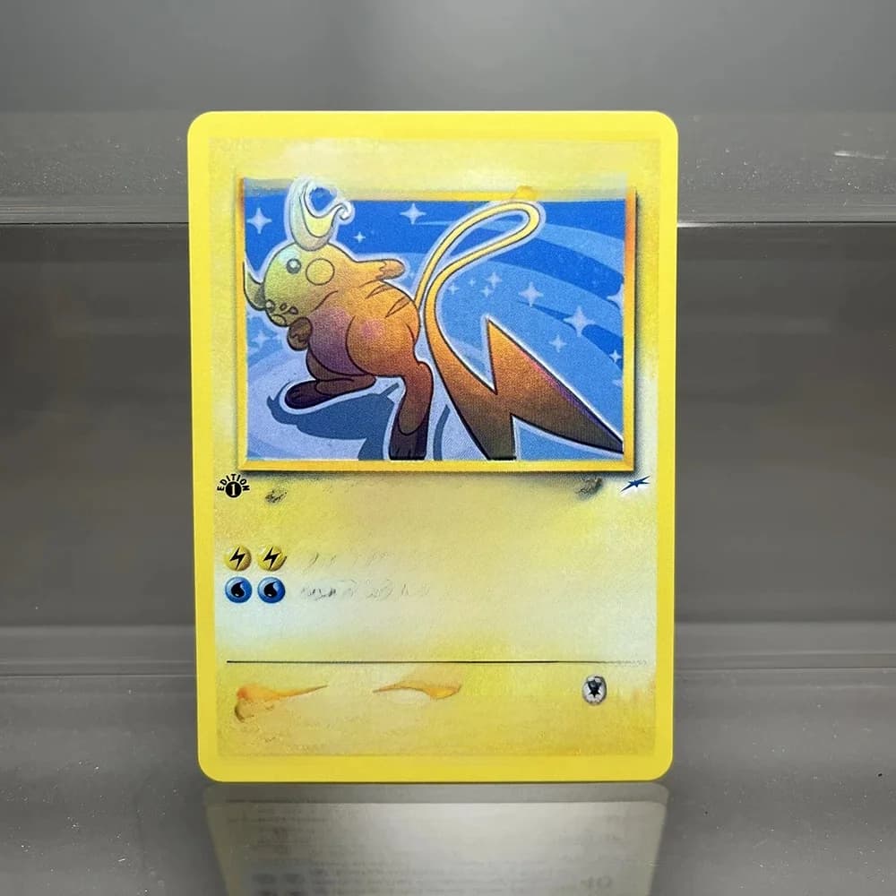 PKM Single Cards 1st Edition 1996 Raichu Charizard Dragonite PTCG Foil Cards Game Collection PKM Proxy Cards