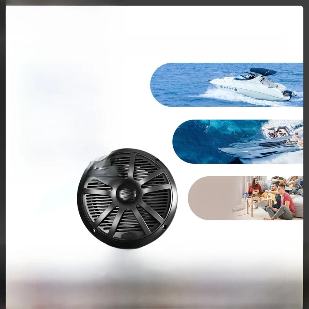 6.5 Inch 1PCS 60W Marine Speakers Waterproof Weather Resistant Stereo Boat Speakers for Yachts Golf cart ATV UTV Ship Sauna