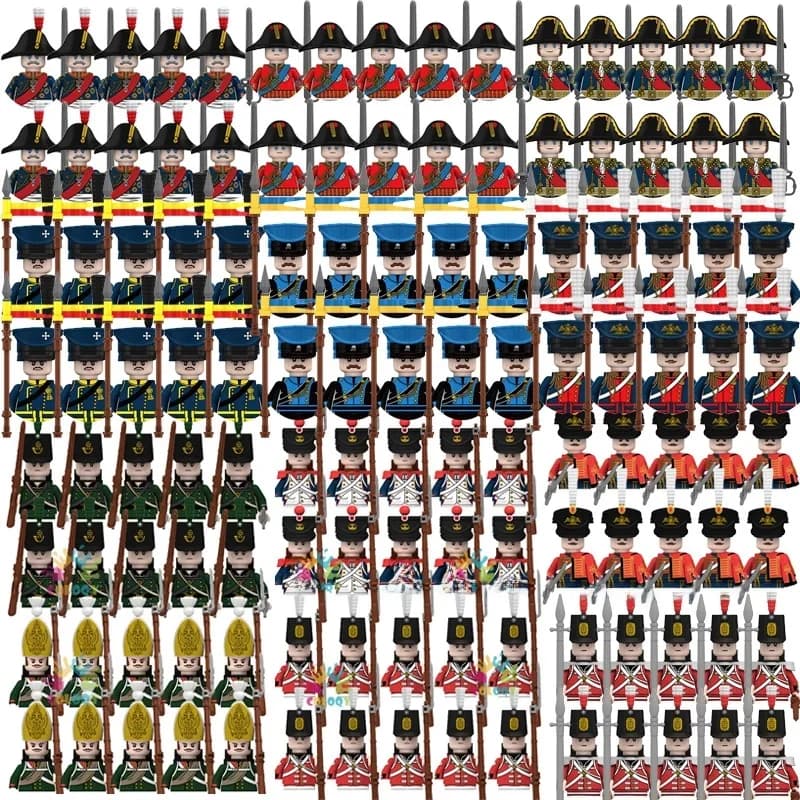 Kids Toys 22/10 Pcs Napoleonic Wars Military General Soldier Building Blocks Imperial Navy Figures Toys For Kids Birthday Gifts