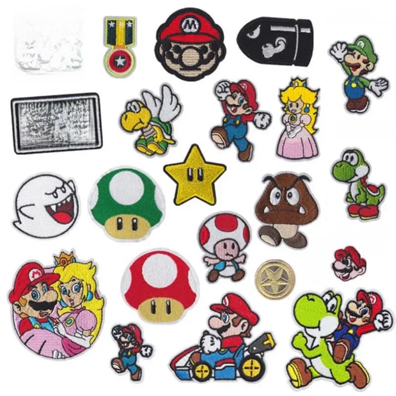 Cartoon Animal Embroidery Patches For Clothing DIY Iron On Patches On Clothes Toad Patch Yoshi Custom Stickers