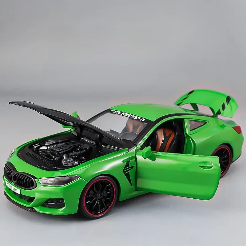 1: 24 BMW M8 sports car racing alloy car model children's boy gift toy ornament