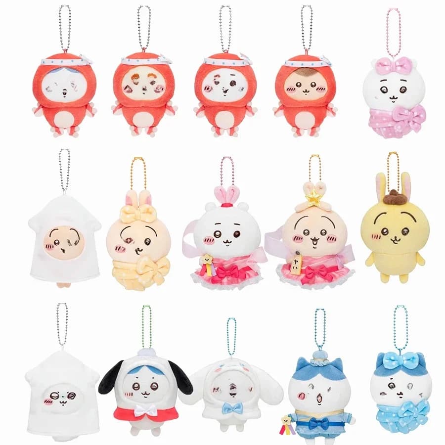 yiji Cartoon Plush Toy Pendant Cute Cartoon Momoka Hachiware Usagi Plush Toy Pendant Bag Pendant Decoration Christmas Gift