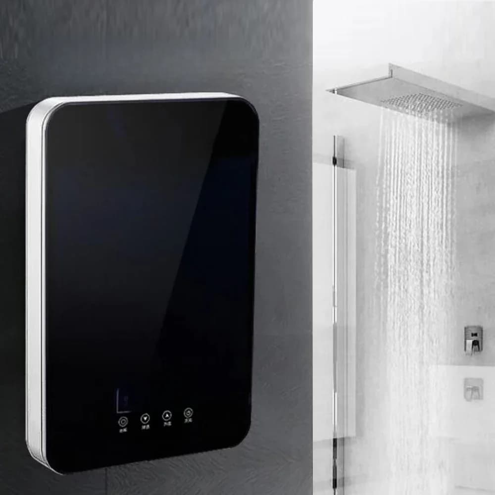 Instant Water Heater Shower Bathroom Faucets Kitchen Tap Electric Water Heater 220V 8000W Digital Display Temperature Adjustable